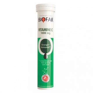 Biofar Vital Vitamin C 1000mg Effervescent Tablets For energy and Immunity, Citrus Flavor, Pack of 20's