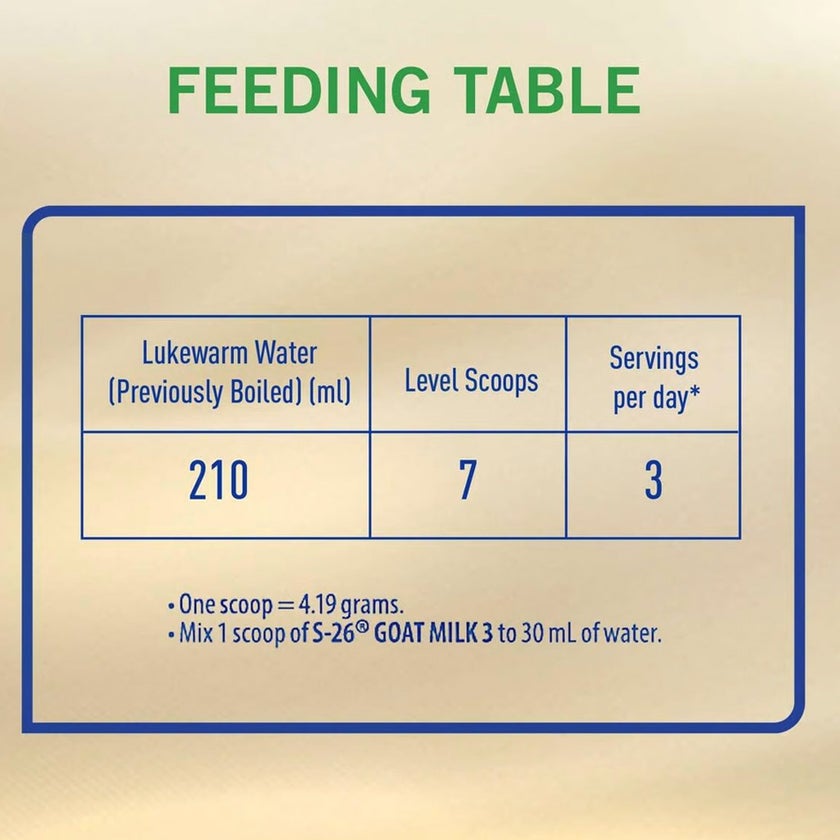 S-26 Goat Milk Stage 3 Toddlers Milk Formula For 1 To 3 Years 380g