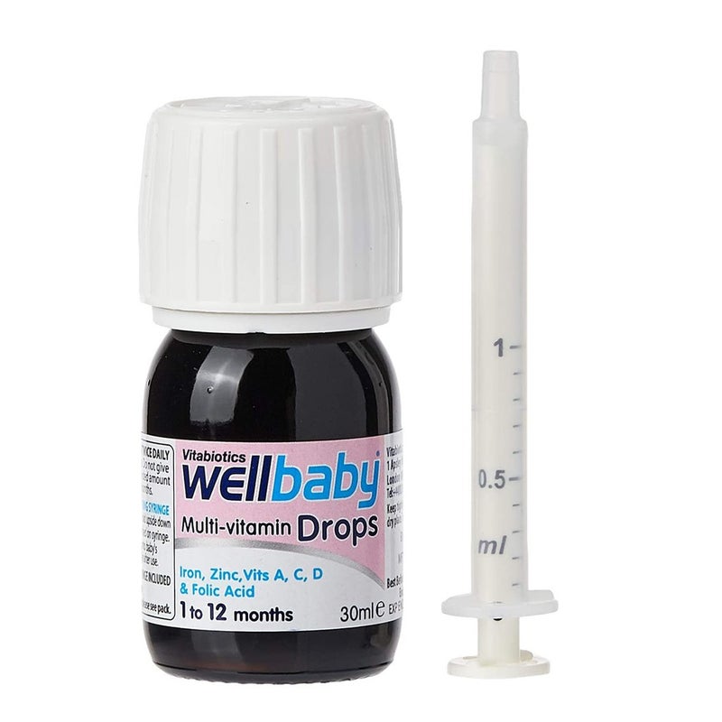 Vitabiotics WellBaby® Multivitamin & Multimineral Drops For 4 to 12 Months Baby 30ml