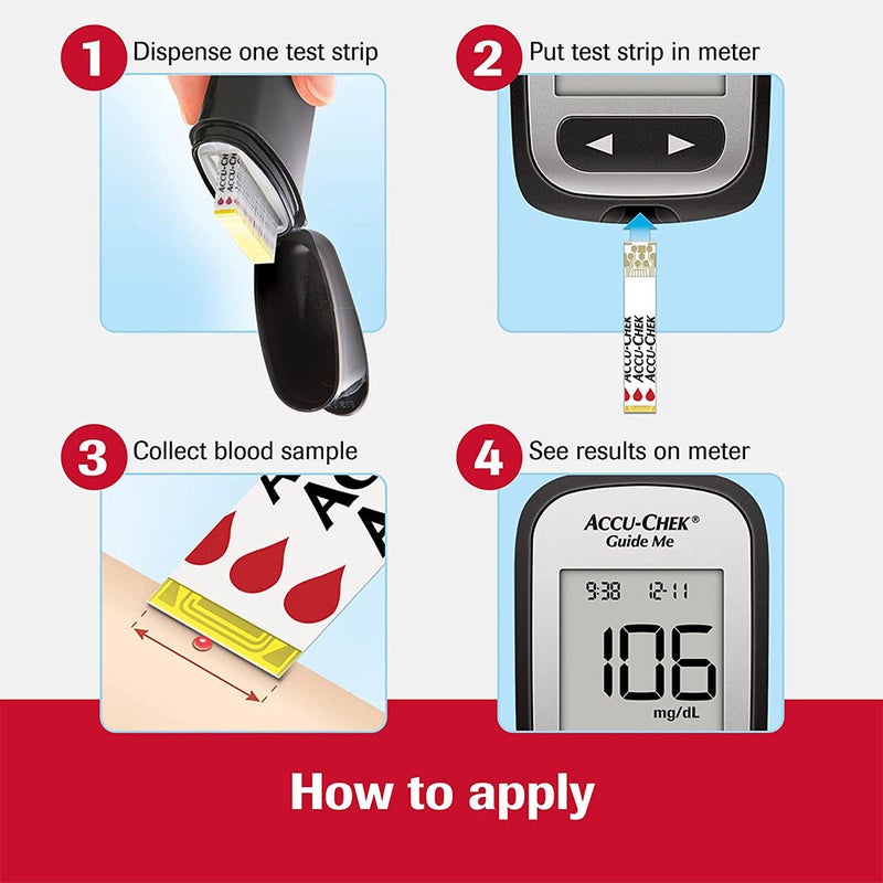 Accu-Chek® Guide Blood Sugar Monitor + Accu-Chek Guide Blood Sugar Test Strips 50's PROMO PACK