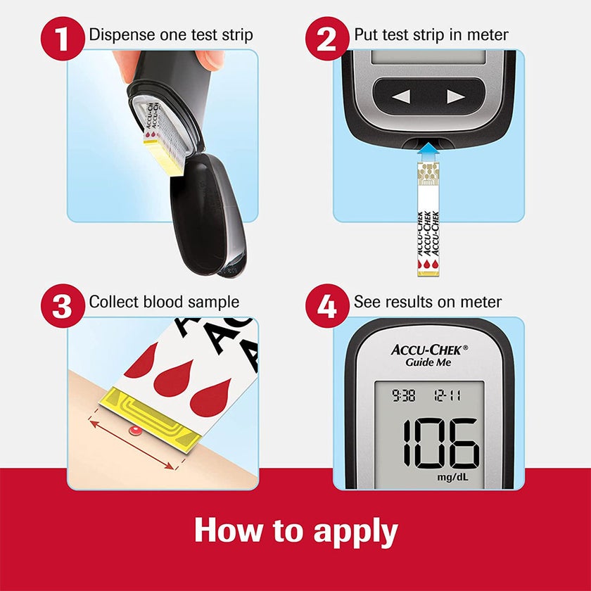 Accu-Chek Guide Blood Sugar Monitor + Accu-Chek Guide Blood Sugar Test Strips 50's - PROMO PACK