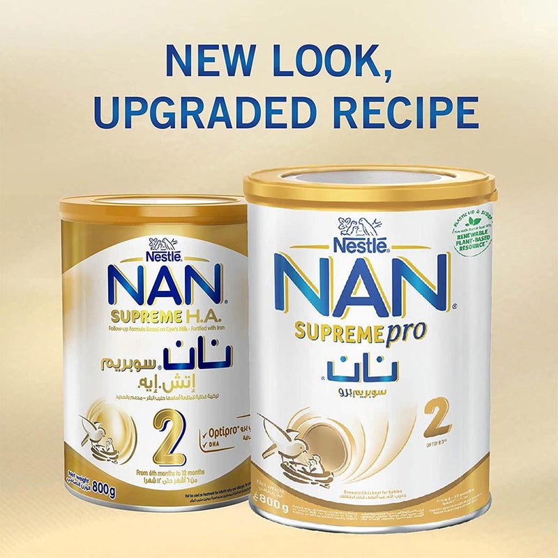 Nestle NAN Supreme Pro Stage 2 Infant Milk Formula For 6 To 12 Months 800g