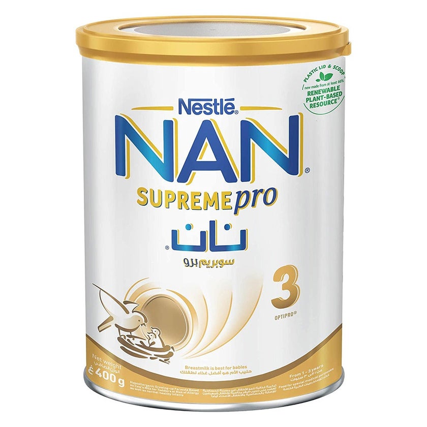Nestle NAN Supreme Pro Stage 3 Toddlers Milk Formula For 1 To 3 Years 400g