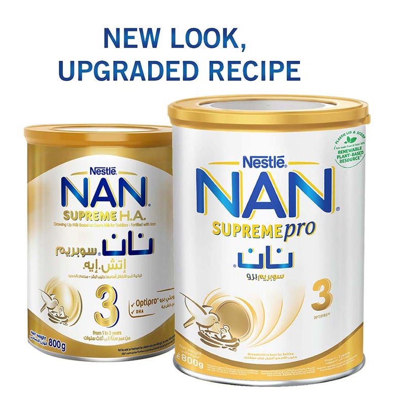 Nestle NAN Supreme Pro Stage 3 Toddlers Milk Formula For 1 To 3 Years 800g