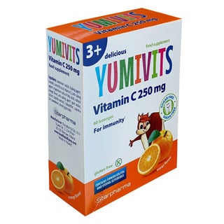 Yumivits Vitamin C Supplement 250 mg Kids Lozenges Orange Flavor 60's