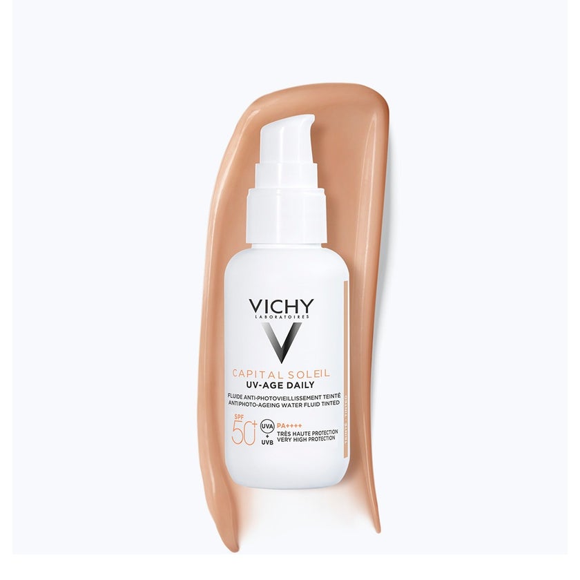 Vichy Capital Soleil UV-Age Daily SPF50+ PA++++ Tinted Anti Ageing Fluid Sunscreen With Niacinamide 40ml