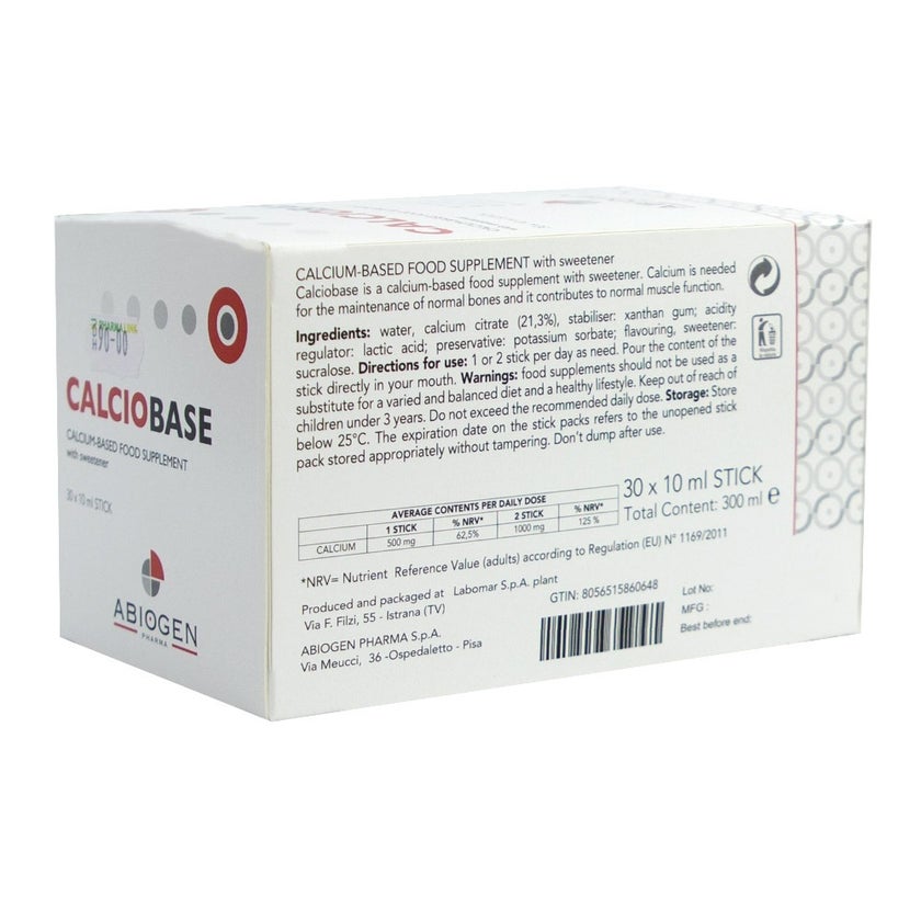Calciobase Oral Solution Cherry 10ml, Pack of 30's
