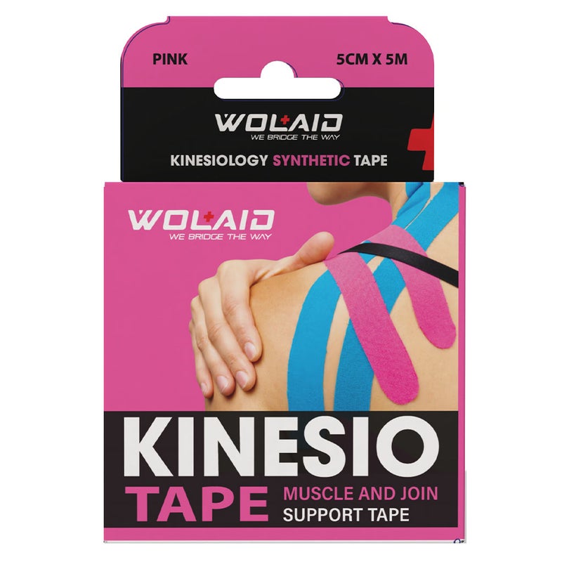 Wolaid Kinesiology Synthetic Tape 5cm For Muscle & Joint Support - Assorted Color, Pack of 1’s 
