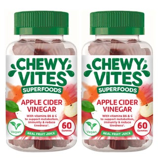 Chewy Vites Superfoods Apple Cider Vinegar Adult Gummies, Value Pack of 2 x 60’s 