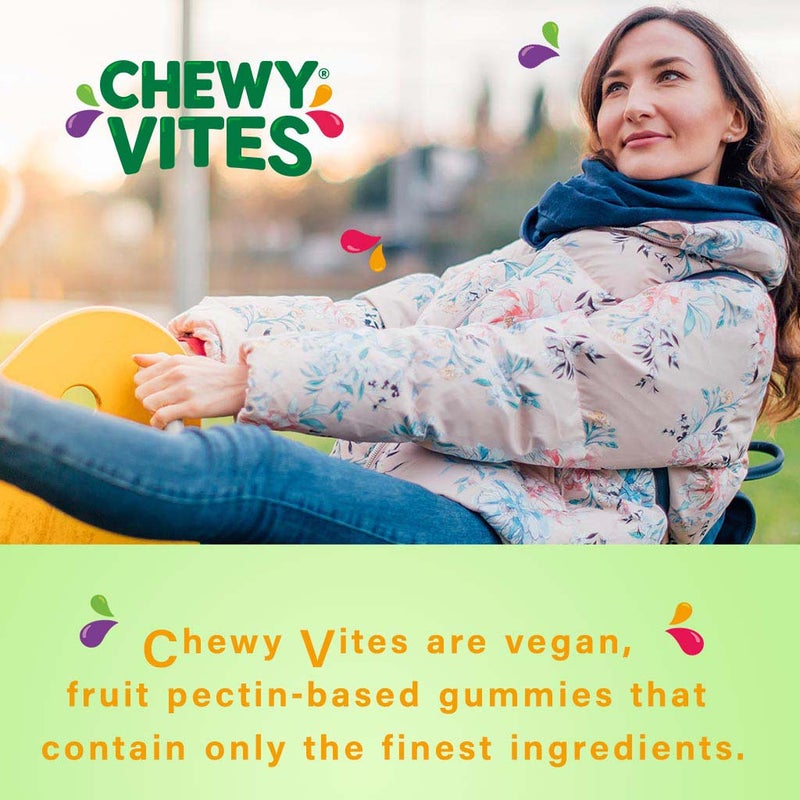 Chewy Vites Superfoods Apple Cider Vinegar Adult Gummies, Value Pack of 2 x 60’s 