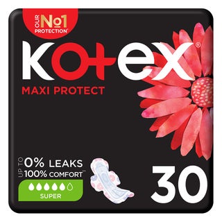 Kotex Maxi Protect Thick Pads With Wings, Super Size, Pack of 30's