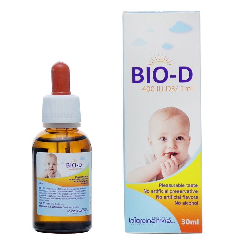 Bio-D Vitamin D3 400 IU/ml Oral Drops 30ml