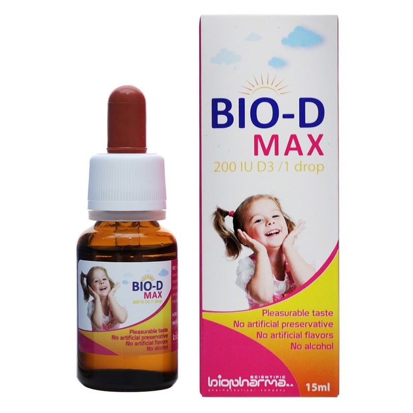Bio-D Max Vitamin D3 200 IU/1Drop Oral Drops 15ml