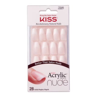 Kiss Salon Acrylic French Nude Nails 28's KAN07C