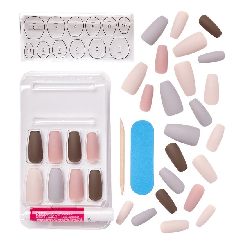 Kiss Voguish Fantasy Multi-Colored Long Nails, Pack of 28's - KVF02C