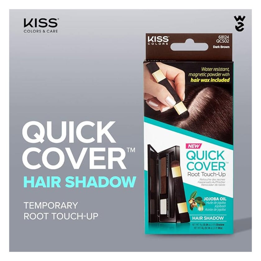 Kiss Quick Cover Root Touch Up Hair Shadow - Dark Brown QCS02