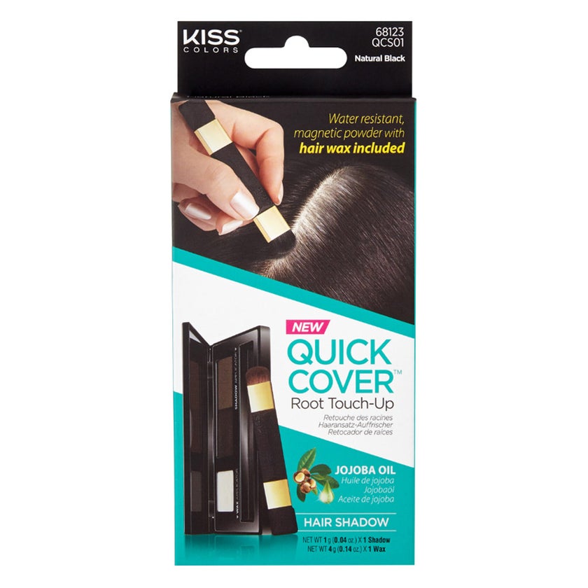 Kiss Colors Quick Cover Root Touch-Up Hair Shadow Natural Black