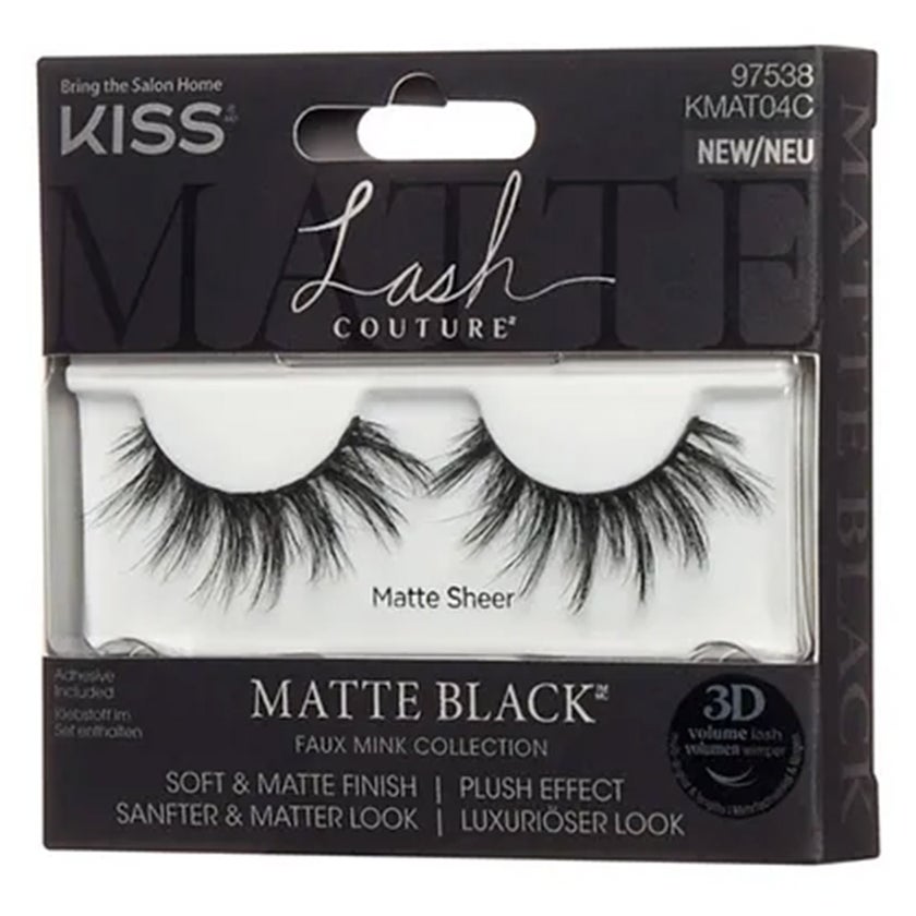 Kiss Lash Couture Faux Mink Collection Sheer Matte Black