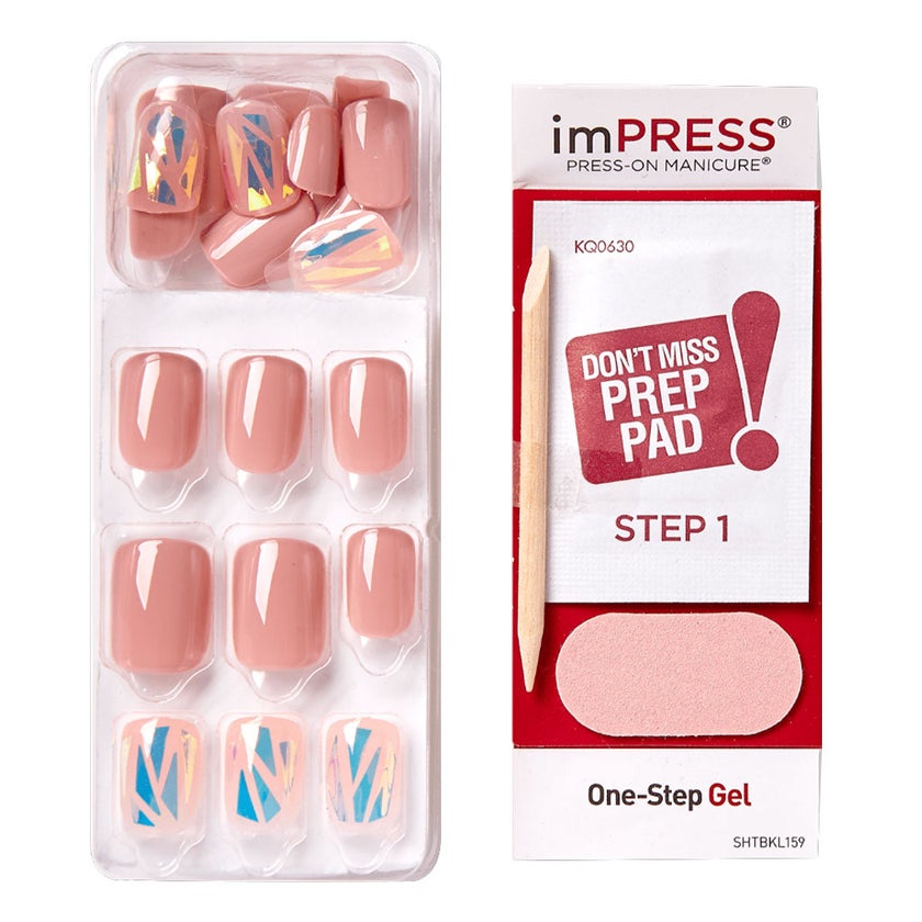 Kiss imPRESS Press On Manicure Miracle Short KIM014C, Pack of 30's