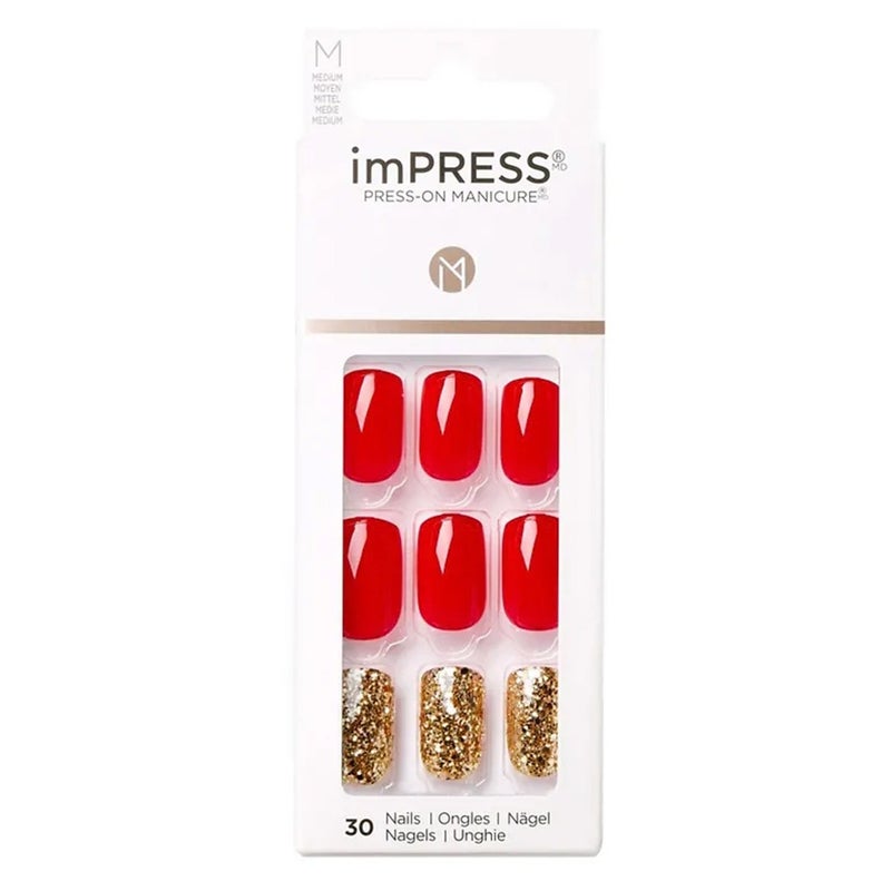 Kiss imPRESS Press On Manicure Memories Medium KIMM08C 30's