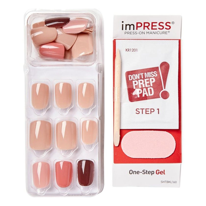 Kiss imPRESS Press On Manicure Before Sunset Short, Pack of 30's