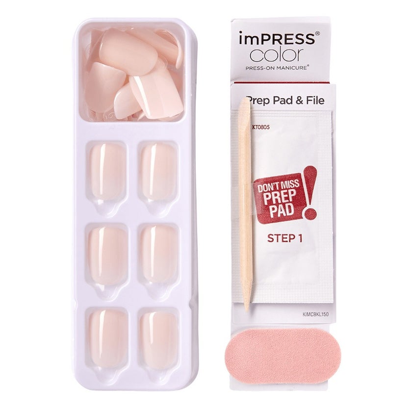 Kiss imPRESS Color Press On Manicure Point Pink, Pack of 30's