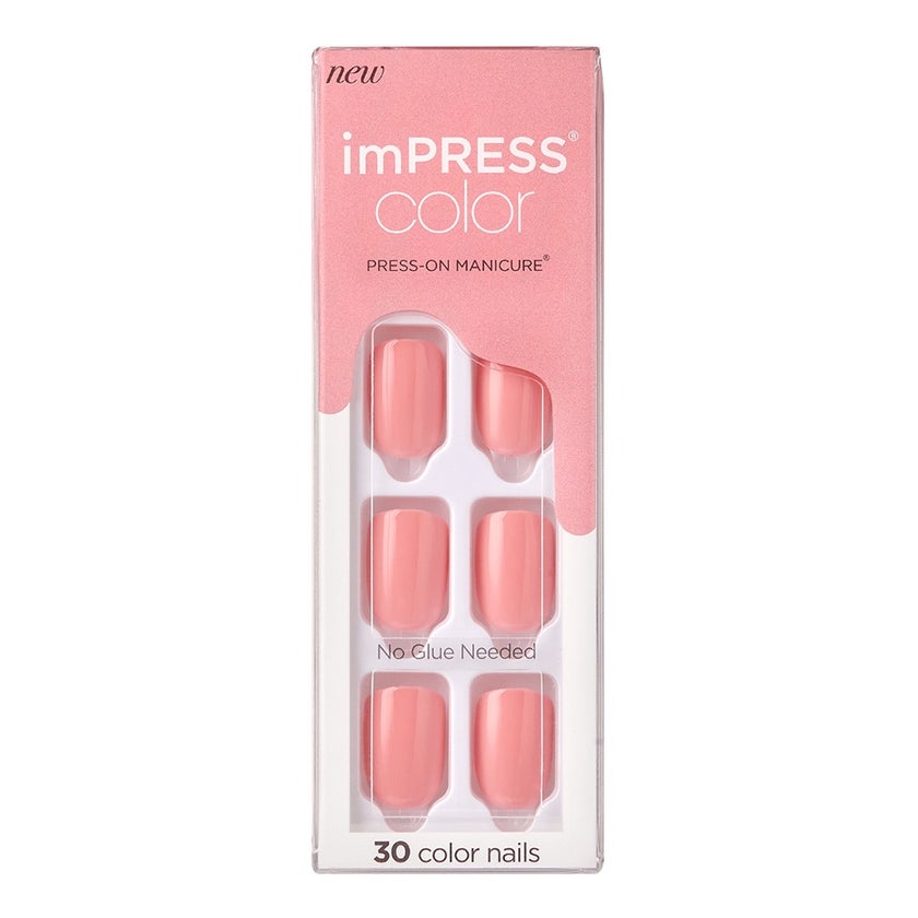 Kiss imPRESS Color Press On Manicure Pretty Pink, Pack of 30's