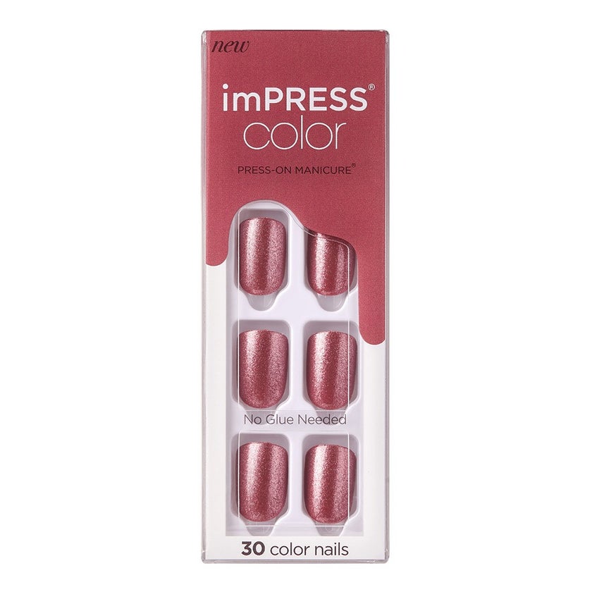 Kiss imPRESS Color Press On Manicure Peanut Pink, Pack of 30's