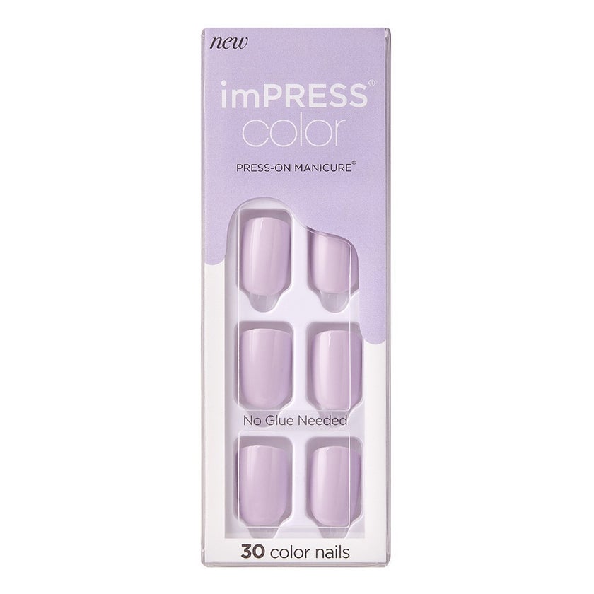 Kiss imPRESS Color Press On Manicure Picture Purplect, Pack of 30's