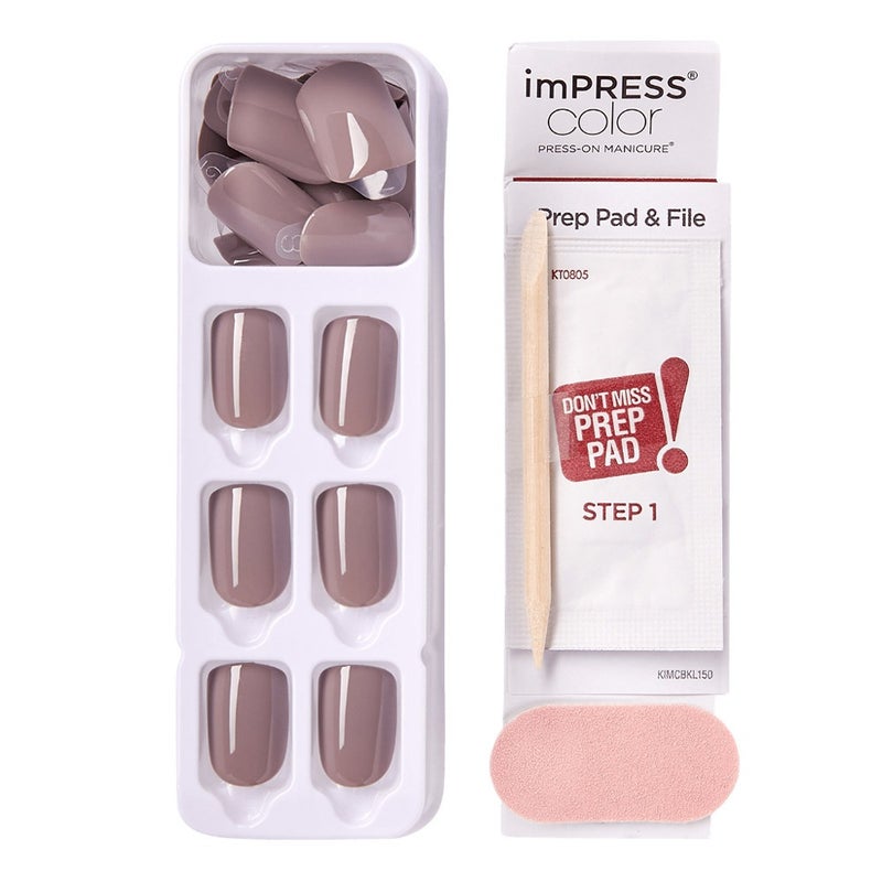 Kiss imPRESS Color Press On Manicure Taupe Prize 30's