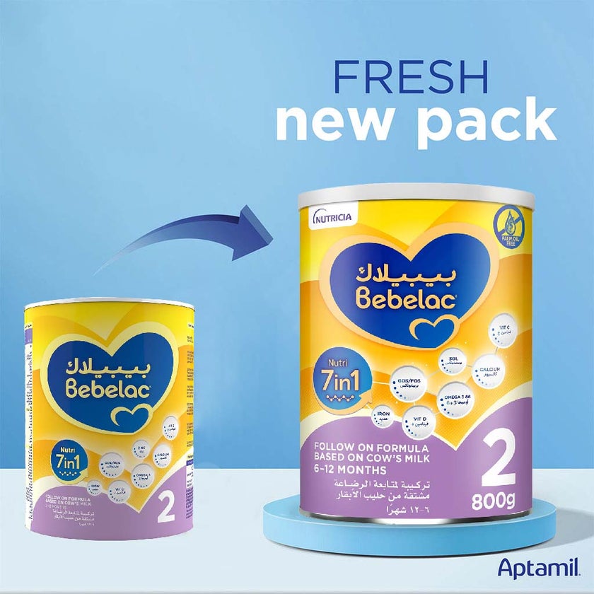 Bebelac Nutri 7 In 1 Stage 2 Infant Milk Formula For 6 To 12 Months 800g