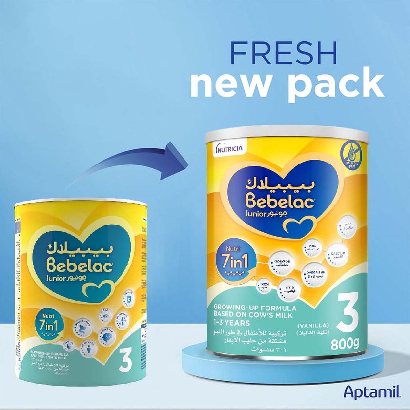 Bebelac Junior Nutri 7 In 1 Stage 3 Toddlers Milk Formula For 1 To 3 Years 800g
