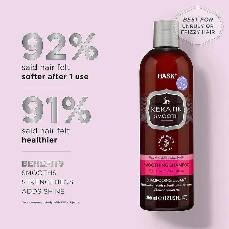 Hask Keratin Protein Smoothing Shampoo 355 mL