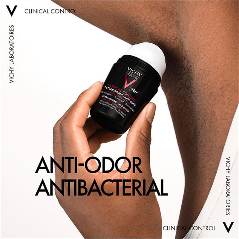 Vichy 96 Hour Clinical Control Dry Touch Anti-Odour Deodorant Roll-On For Men 50ml