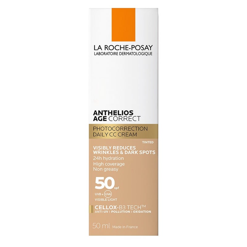 La Roche Posay Anthelios Age Correct SPF50 Tinted Anti-Ageing Invisible Sunscreen With Niacinamide 50ml