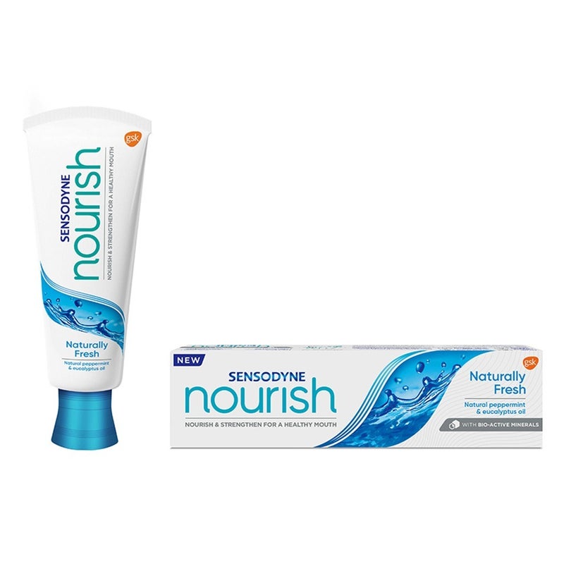 Sensodyne Nourish Naturally Fresh Daily Toothpaste With Natural Peppermint & Eucalyptus oil 75ml