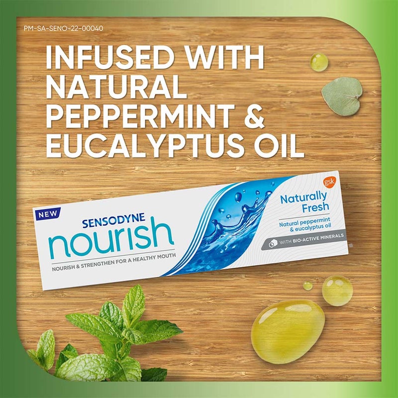 Sensodyne Nourish Naturally Fresh Daily Toothpaste With Natural Peppermint & Eucalyptus oil 75ml