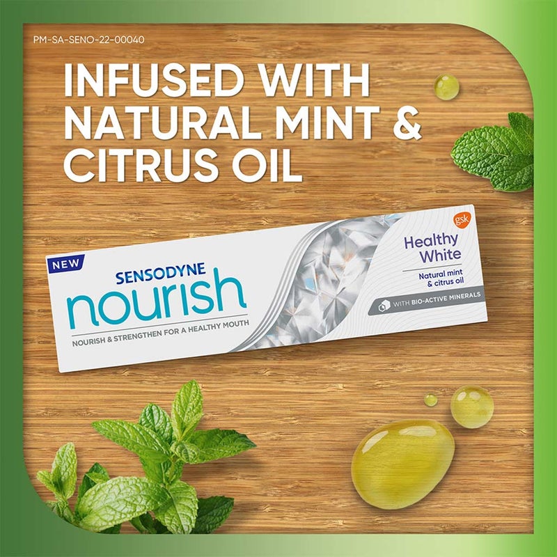 Sensodyne Nourish Healthy White Toothpaste With Natural Mint & Citrus Oil 75ml