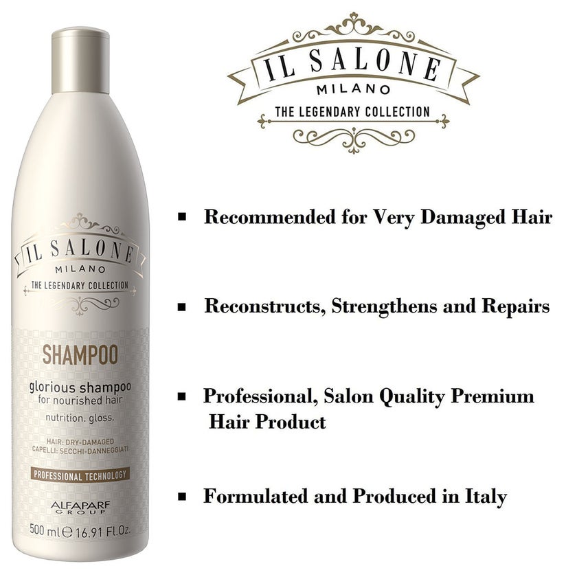 Alfaparf IL Salone Milano Glorious Protein Shampoo For Dry & Damaged Hair 500ml