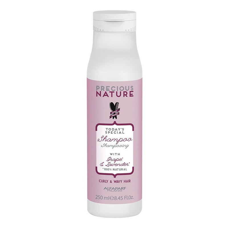 Alfaparf Milano Precious Nature Curly & Wavy Hair Shampoo With Grape & Lavender 250ml