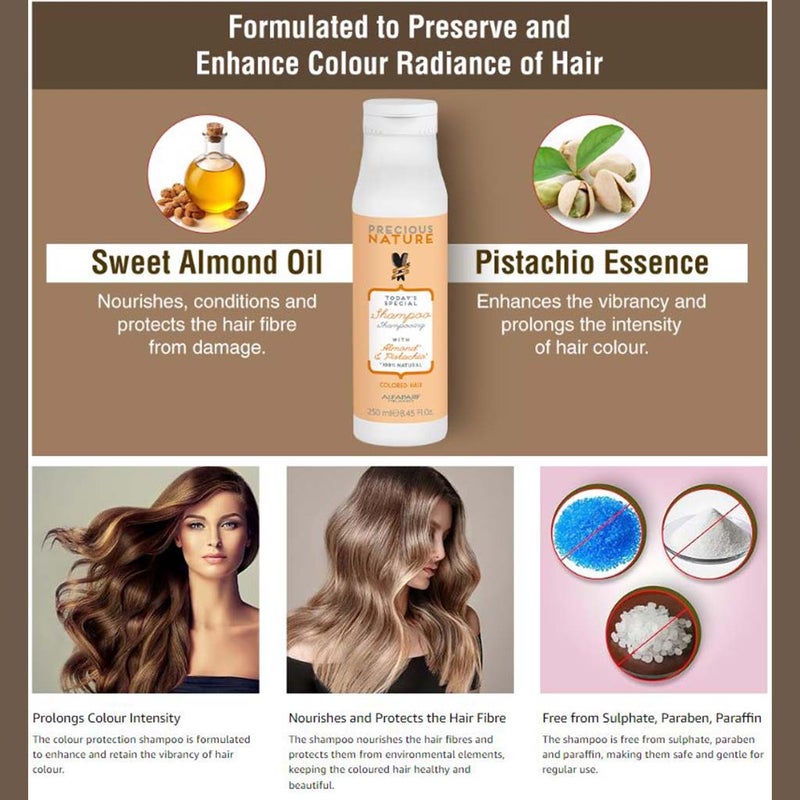 Alfaparf Milano Precious Nature Colored Hair Shampoo With Almond & Pistachio 250ml