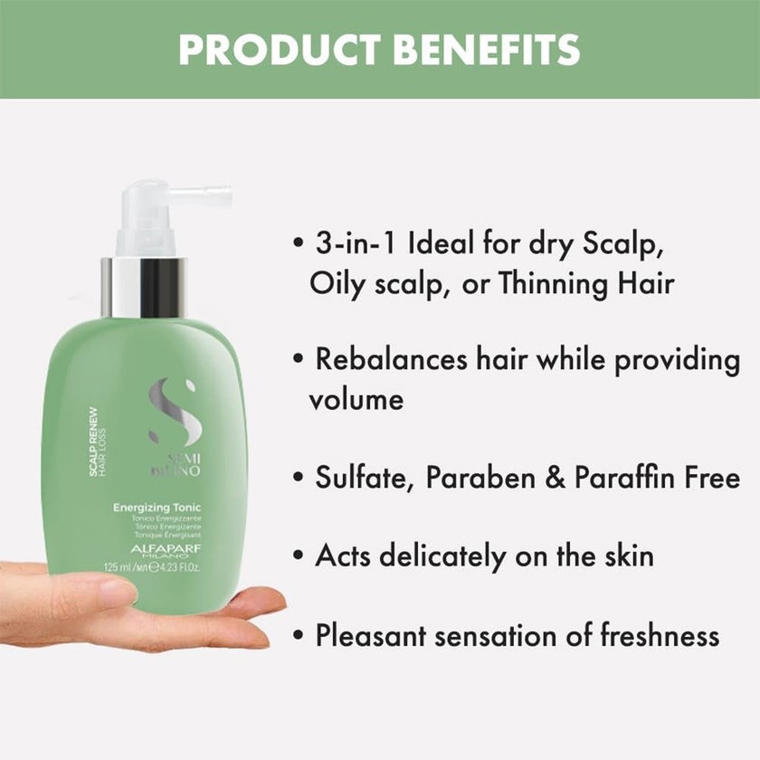 Alfaparf Milano Semi Di Lino Scalp Renew Energizing Tonic For Hair Loss 125ml