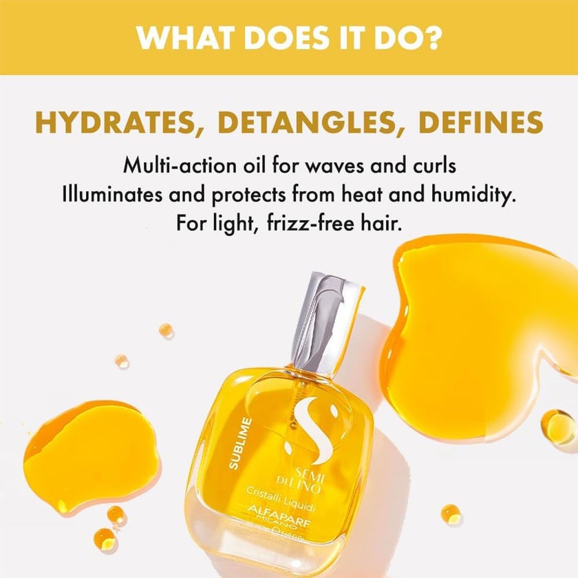 Alfaparf Milano Semi Di Lino Sublime Cristalli Liquidi Hair Serum With Thermal Protection 50ml