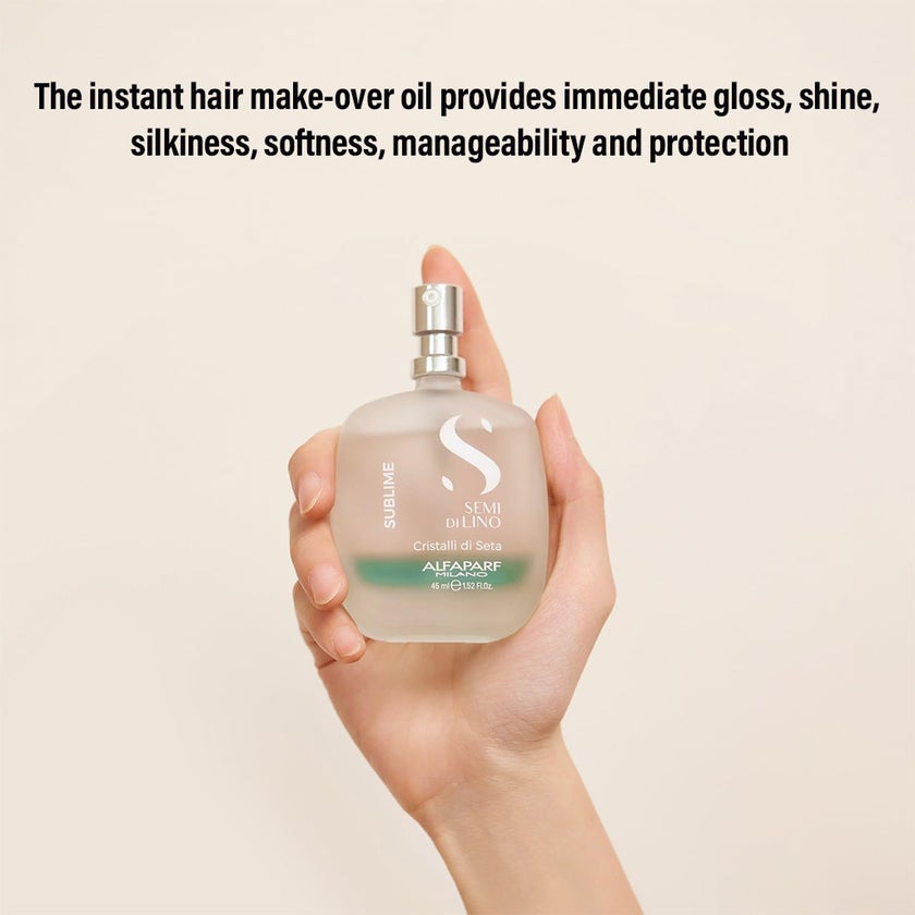 Alfaparf Milano Semi Di Lino Sublime Cristalli Di Seta Bi-Phase Smoothing Hair Serum For Fine Hair 45ml