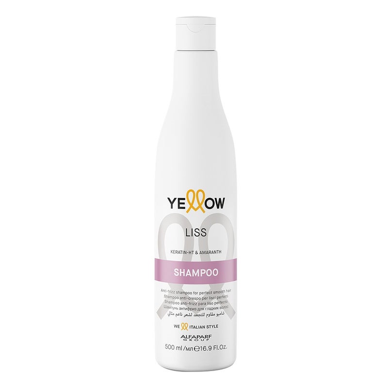 Alfaparf Yellow Liss Professional Anti-Frizz Smoothing Shampoo With Keratin HT & Amaranth For Frizz Hair 500ml
