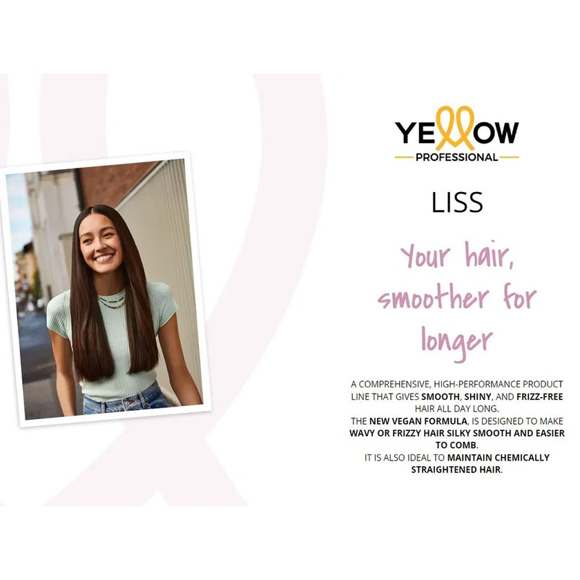 Alfaparf Yellow Liss Smoothing Shampoo With Keratin & Amaranth For Anti-Frizz 500ml