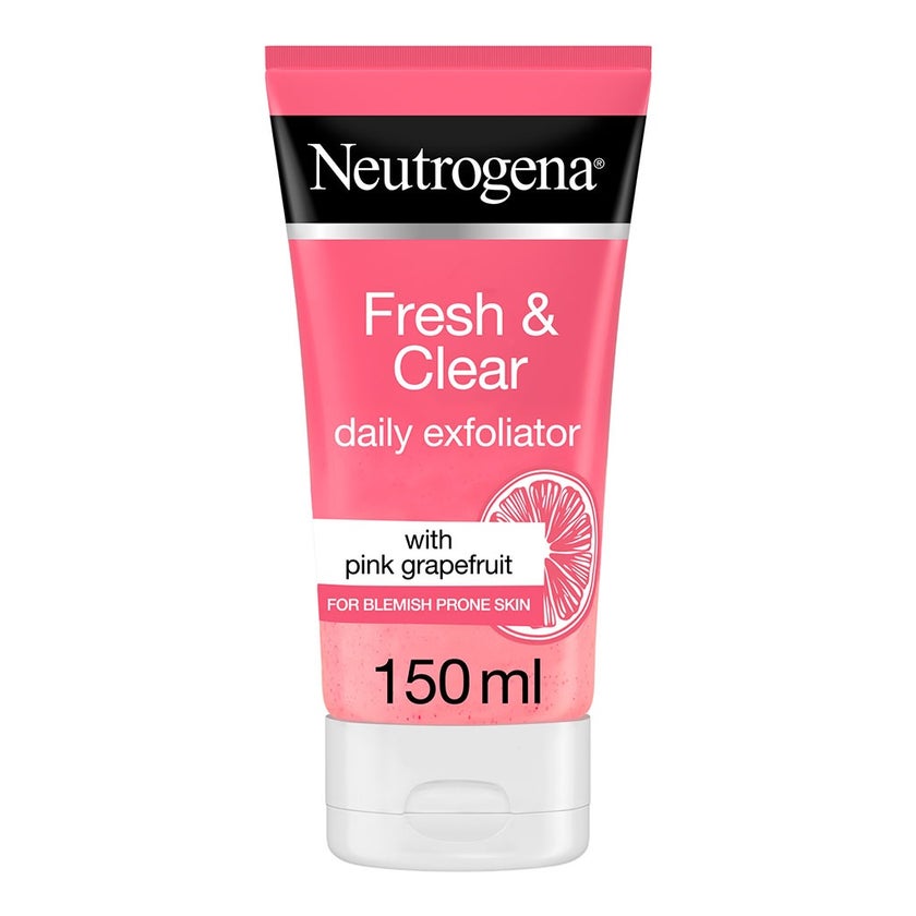 Neutrogena Fresh & Clear Daily Exfoliator Pink Grapefruit & Vitamin C For Blemish Prone Skin 150ml