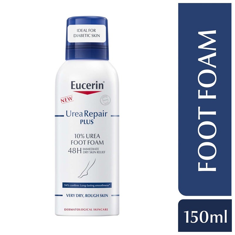 Eucerin UreaRepair Plus 10% Urea Foot Foam For Dry & Rough Foot 150ml 