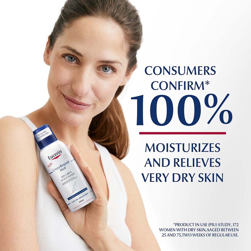 Eucerin UreaRepair Plus 10% Urea Foot Foam For Dry & Rough Foot 150ml 