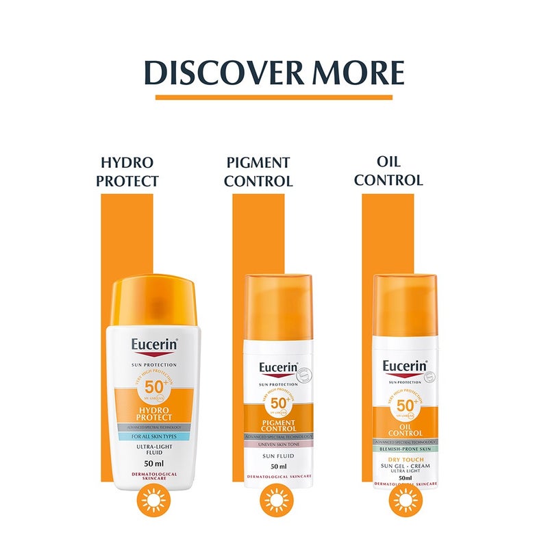 Eucerin Sun Pigment Control Medium Tinted Gel-Cream SPF50+ Sunscreen For Hyperpigmentation 50ml
